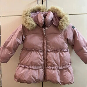Dave and Bella girls puffer coat size 5 dust pink